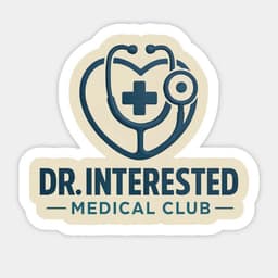 Dr. Interested Sticker - Healthcare Club Merchandise